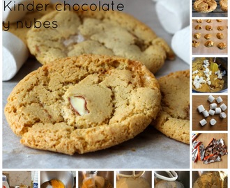 Cookies de Kinder chocolate y nubes (Receta fácil en solo un recipiente)