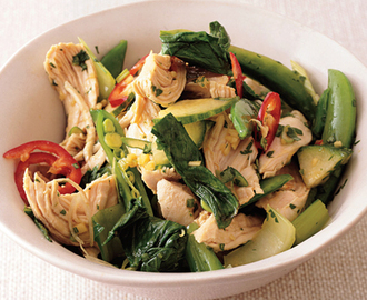 Asian Chicken Salad With Snap Peas And Bok Choy