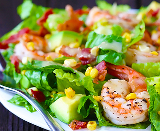 Shrimp, Avocado and Roasted Corn Salad