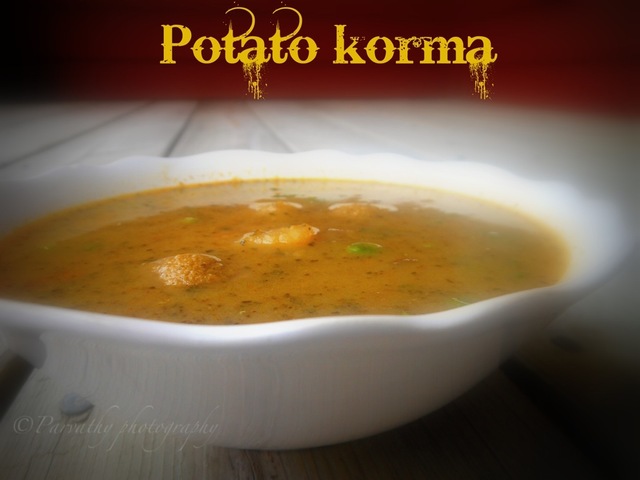 Potato kuruma - Potato korma