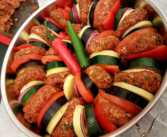 Turkse ovenschotel met gehakt en aubergine