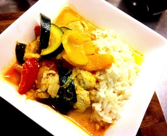 Thai red Curry gryta med kyckling
