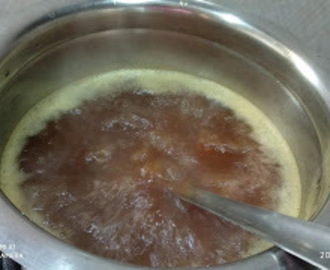 Lemon, ginger and Jaggery syrup (Elumichai, inchi and vellam sarbath)