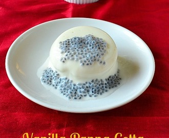 Vanilla Pannacotta Recipe with Basil Seeds | Eggless Desserts