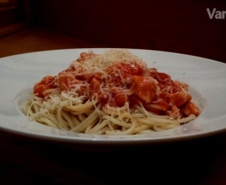 Špagety s kuracím mäsom (fotorecept)