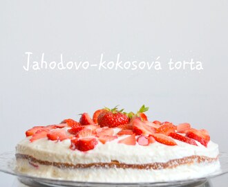 Jahodovo-kokosová torta bez múky