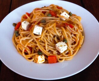 Spaghetti met ‘gepimpte’ tomatensaus