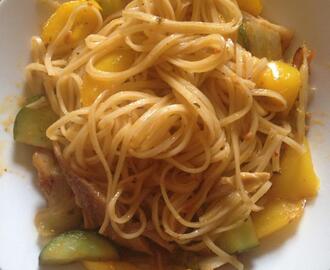 Easy Sweet Chilli Chicken Noodles recipe