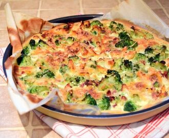 Recept: Quiche met broccoli, Zwarte woud ham en scampi