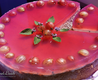 Unbaked gooseberry tart / Nepečená  egrešová torta / Gâteau aux groseilles