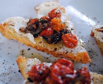 Slow Roasted Tomatoes with Goat Cheese & Gluten Free Focaccia