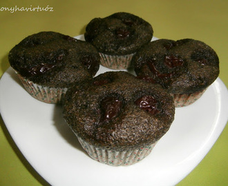 Meggyes-mákos muffin (paleo)