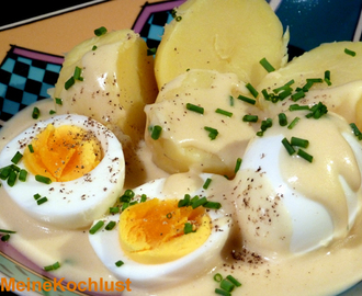 Eier in Mostrichsauce - Eier in Senfsauce - Eggs in mustard sauce