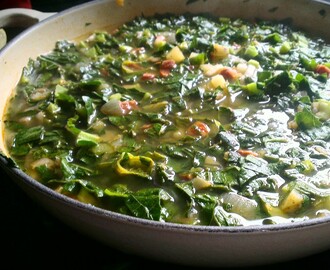 Kale, chorizo and potato soup