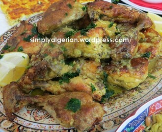 Yahny /Algerian tajine of fried chicken