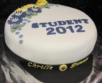 Student tårta till 2 studenter!