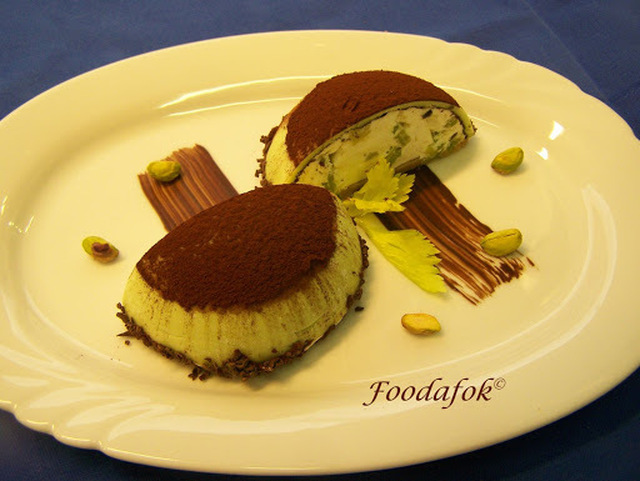 Mantovai marcipános-csokoládés desszert, halványító zellerrel