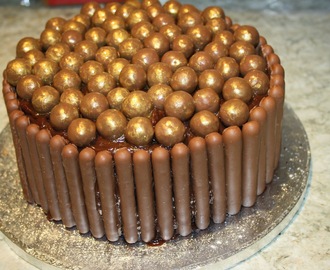 Bucket of Maltesers Chocolate Birthday Cake