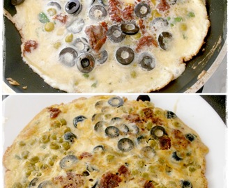 Luxusná omeleta s parmezánom a paradajkovo-horčicovým šalátom