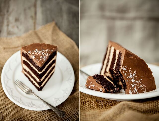 Chokladtårta  med Dulce de Leche & Marängsmörkräm - Chocolate Dulce de Leche Meringue Buttercream Cake