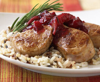 Pork Medallions with Cranberry and Fig Chutney