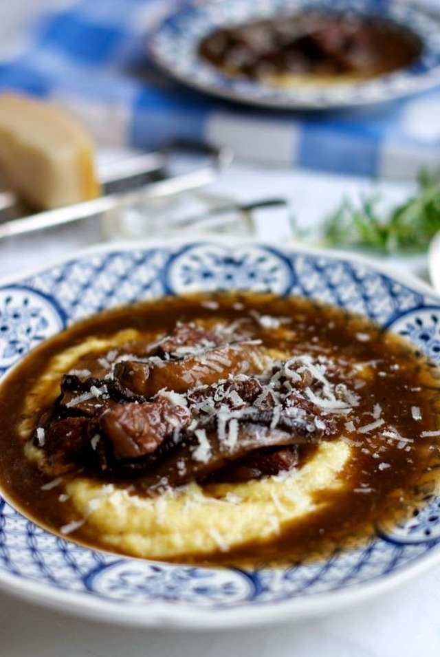 Italian style beef and mushroom stew