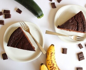 Recept: Chocolade taart met banaan en courgette