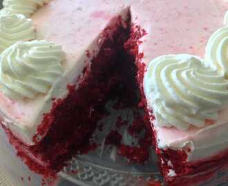 Red Velvet cake met mascarpone en frambozen