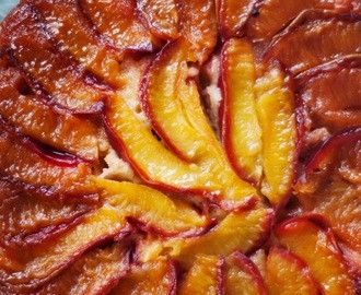Fluffy and Airy Plum Upside Down Cake with a twist