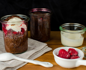 Schoko-Himbeer-Kuchen im Glas – Chocolate Raspberry Cake in a Jar