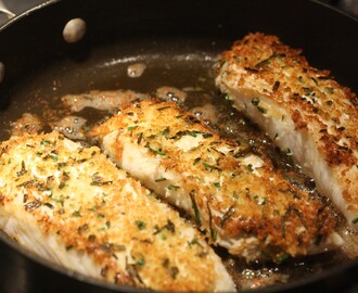 Mustard Crusted Halibut in Butter Sauce