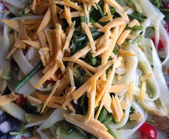 Salade van Witte asperges, Rucola en Haricotvert