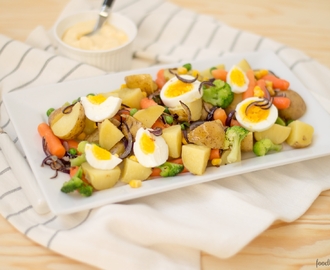 Light zemiakový šalát s vajíčkom