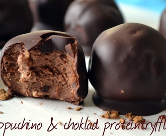 Cappuchino & choklad proteintryfflar