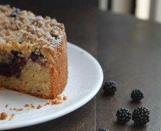 Blackberry Crumble Cake and the child who swallowed a fly….