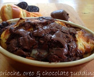 Brioche, Oreo and Chocolate Pudding