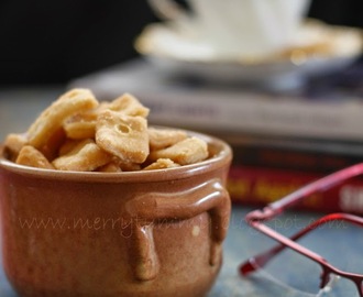 Plain Namak Pare, Cubes of Salted Crackers. Munch While You Read