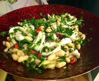 Grilled Squid and White Beans