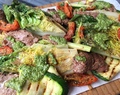 Gegrilde biefstuk salade met zelfgemaakte pesto