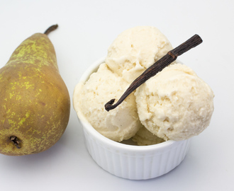 Roasted Pear Vanilla Ice Cream