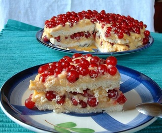 Kókuszos-citromkrémes torta ribizlivel - Magyarország Cukormentes Tortája háziverseny