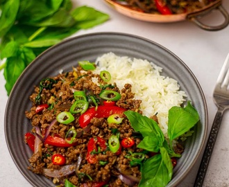 Thailändsk pad krapow- Middag på 15 min Zeinas kitchen