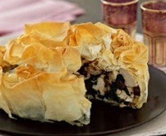 Moroccan Chicken Pie with Filo Pastry