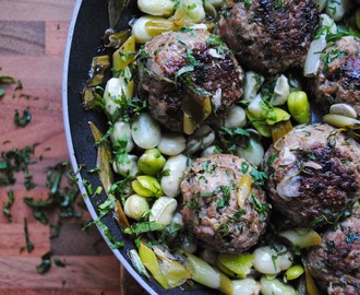 Beef & Lamb Meatballs with Broad Beans