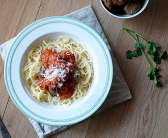 Recept spaghetti meatballs met parmezaanse kaas