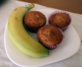 Cupcakes de plátano con almendras crocanti