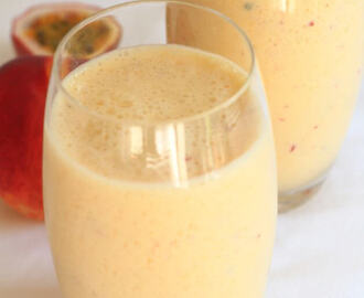 Mango Peach and Passion Fruit Smoothie