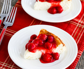 Fantastic Low-Carb Cheesecake with Cherry Topping