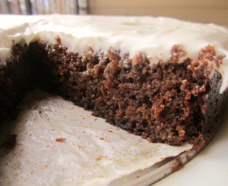 Gingerbread Cake with Lemon Cream Cheese Frosting