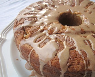 Apple Butter Cake with Vanilla Cinnamon Glaze